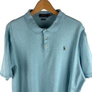 Polo Ralph Lauren Mens Light Blue Classic Fit Polo Shirt XL